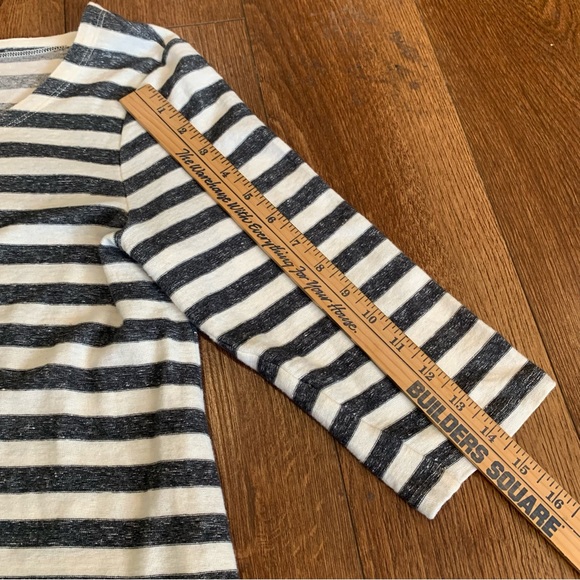 Eileen Fisher Striped linen cotton  Tunic blouse 3/4 sleeves M rn 78121 ca 34460 - Picture 7 of 8